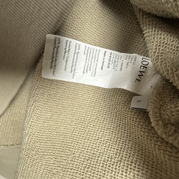 LOEWE Men’s Graphic Logo Sweatshirt Beige Blue Size L - Picture 7 of 8